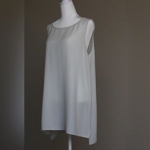 Eileen Fisher Scoopneck Bateau Neck Long Shell Tank